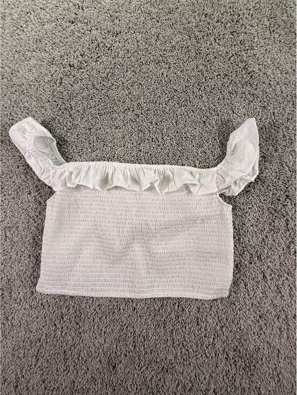 Wild Fable Off The Shoulder Cropped Blouse White Size XL